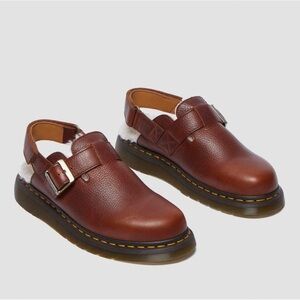 Dr. Martens Chestnut Leather Clogs